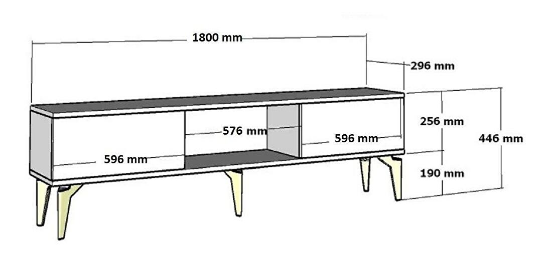 TV stolík/skrinka Sotema 3 (antracit + biela) 