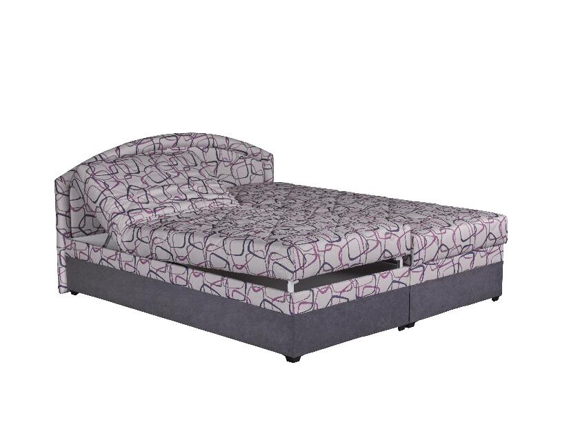 Manželská posteľ 160 cm Blanár Karolína (vzor Tara 58) (s roštom a matracom Alena)
