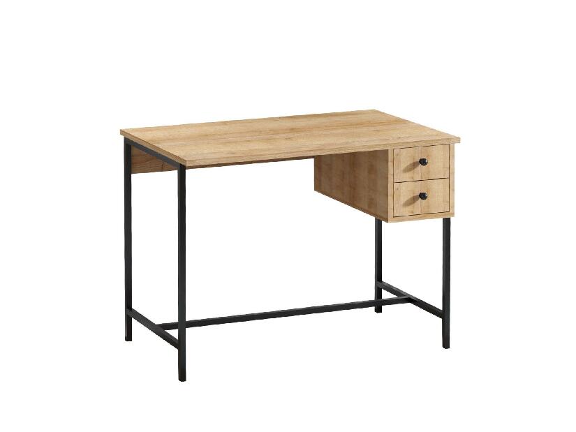 Písací stôl Kelade (dub + čierna) 