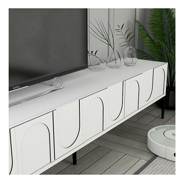 TV stolík/skrinka Bipemu 3 (biela + čierna) 