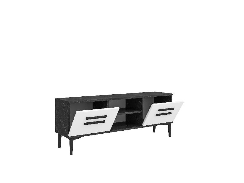 TV stolík/skrinka Vapove (čierna + biela) 