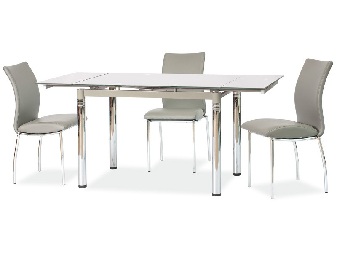 Rozkladací jedálenský stôl 110-170 cm Gerardo (sivá + chrómová) (pre 4 až 6 osôb)