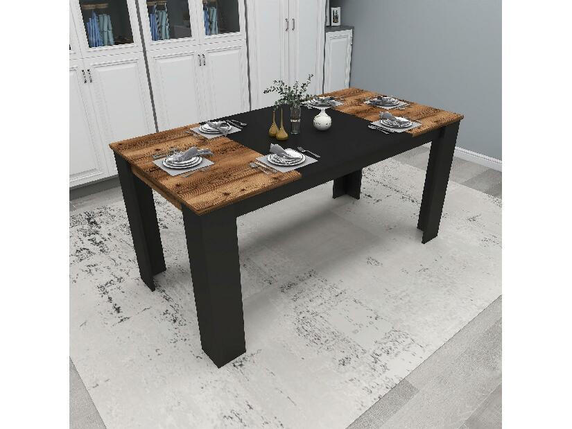 Jedálenský stôl Dovete 2 (orech svetlý + čierna) (pre 6 osôb)