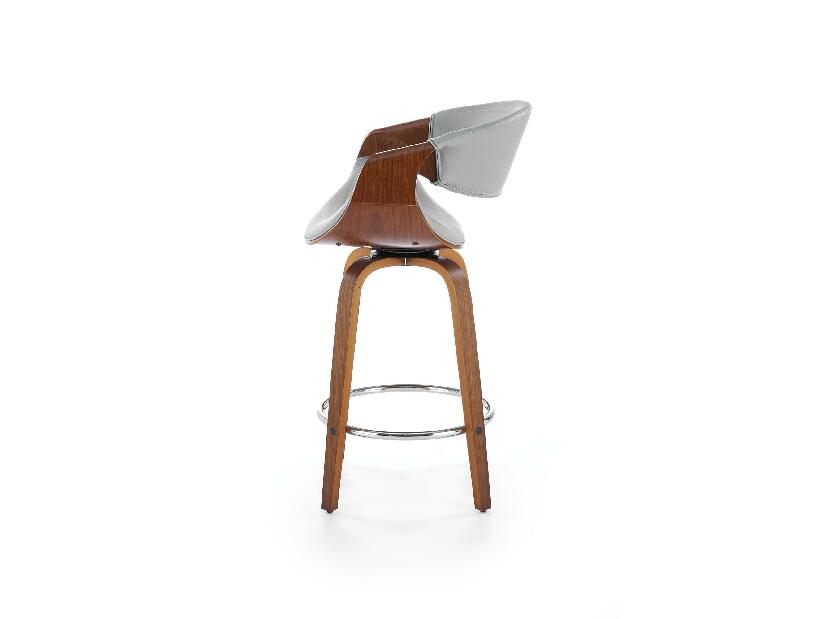 Barová stolička Hannah (sivá + orech)