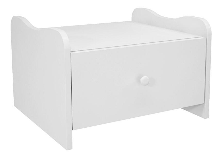 Jednolôžková posteľ 90 cm Sabese 3 (biela) (s roštom)