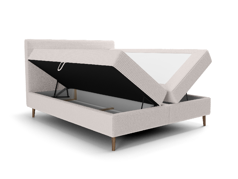 Manželská posteľ 160 cm Napoli Comfort (biela) (s roštom, s úl. priestorom)