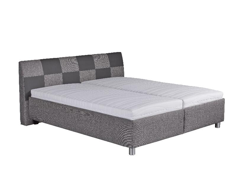 Manželská posteľ 160 cm Blanár Nice (sivá + vzor Baleri 783-12) (s roštom)
