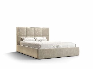 Manželská posteľ 180 cm Gino (béžová) (s roštom a úložným priestorom) *bazár