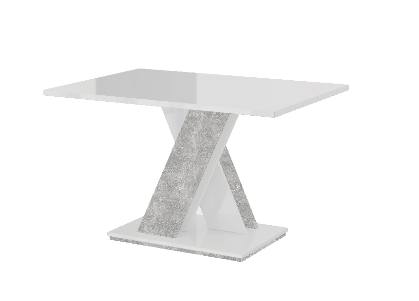 Konferenčný stolík Barax Mini (biela + kameň) *výpredaj