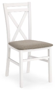 Jedálenská stolička Delmar biela (biela + béžová)