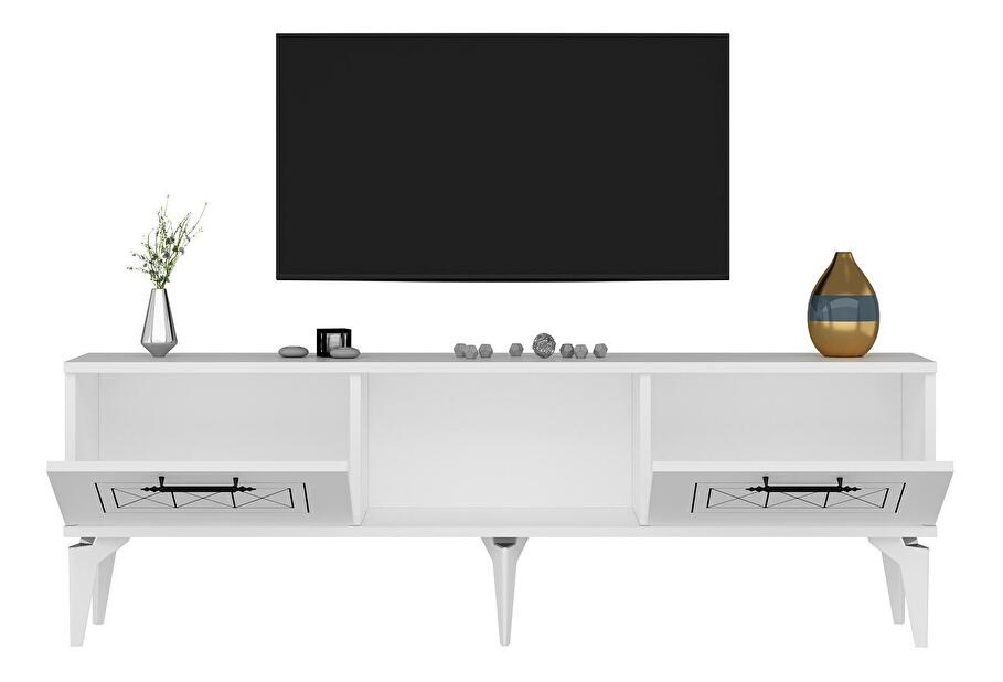 TV stolík/skrinka Lademe 2 (biela) 