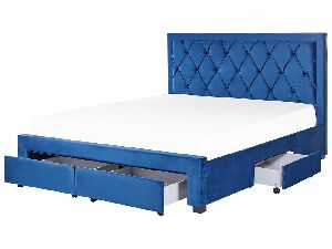Manželská posteľ 180 cm Levi (modrá)