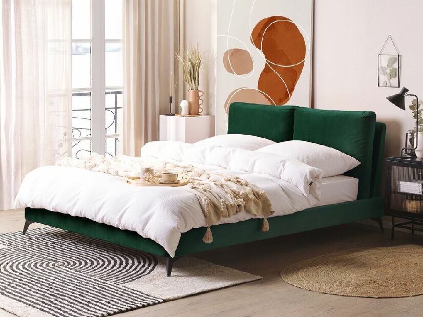 Manželská posteľ 160 cm Mellody (zelená)