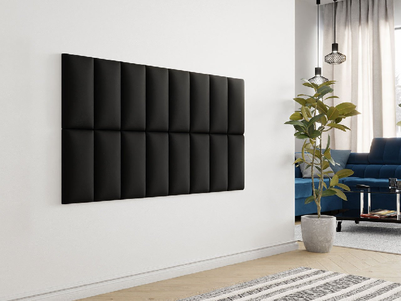 Čalúnený nástenný panel Mirjan Pazara 40x20 (ekokoža soft 011 (čierna)