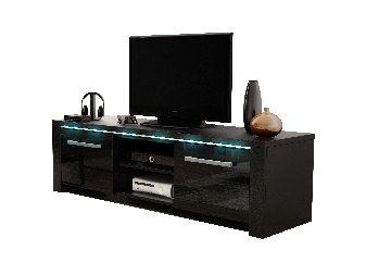 TV stolík/skrinka Marilee (čierna matná + čierny lesk) *výpredaj