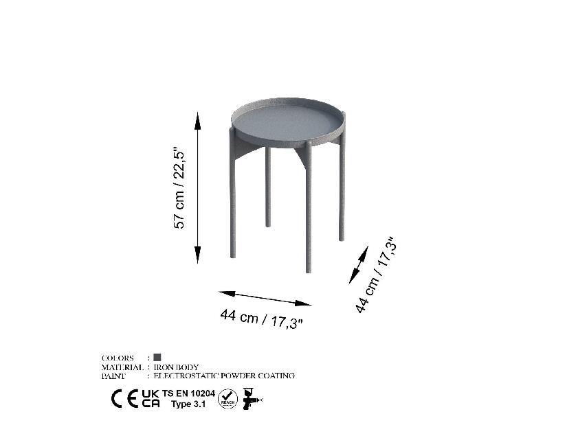 Konferenčný stolík Museli 5 (sivá) 