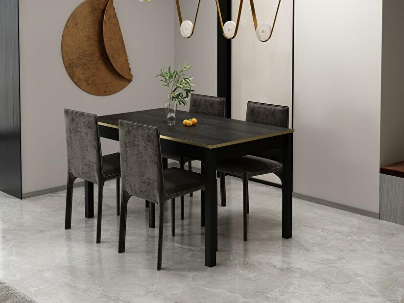 Jedálenský stôl Sutopa 2 (čierna) (pre 4 osoby)