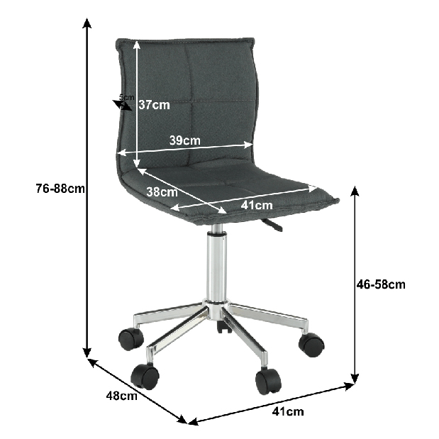 Kancelárska stolička Apavu (sivá)