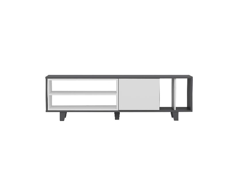 TV stolík/skrinka Losisa (biela + antracit) 