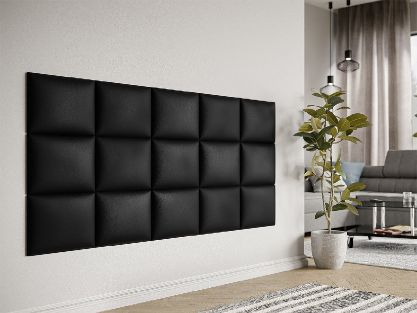 Čalúnený nástenný panel Mirjan Pazara 40x30 cm (ekokoža soft 011 (čierna)