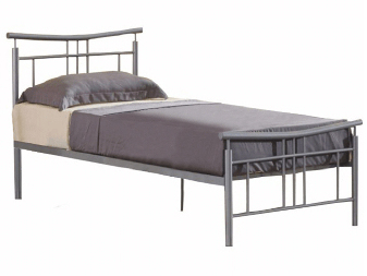 Jednolôžková posteľ 90 cm Daija 90 (matná strieborná) (s roštom)