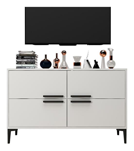 TV stolík/skrinka Kipobu (biela) 