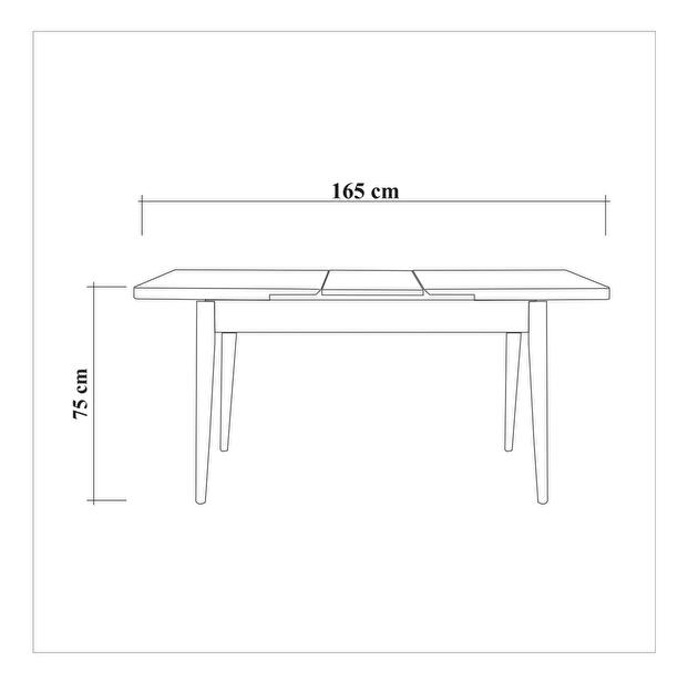 Rozkladací jedálenský stôl Nidupo 1 (biela) (pre 4-6 osôb)