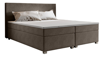Manželská posteľ  Boxspring 140 cm Simon Comfort (hnedá) (s matracom, bez úložného priestoru)