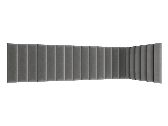 Set 20 čalúnených panelov Quadra 210x90x60 cm (sivá)