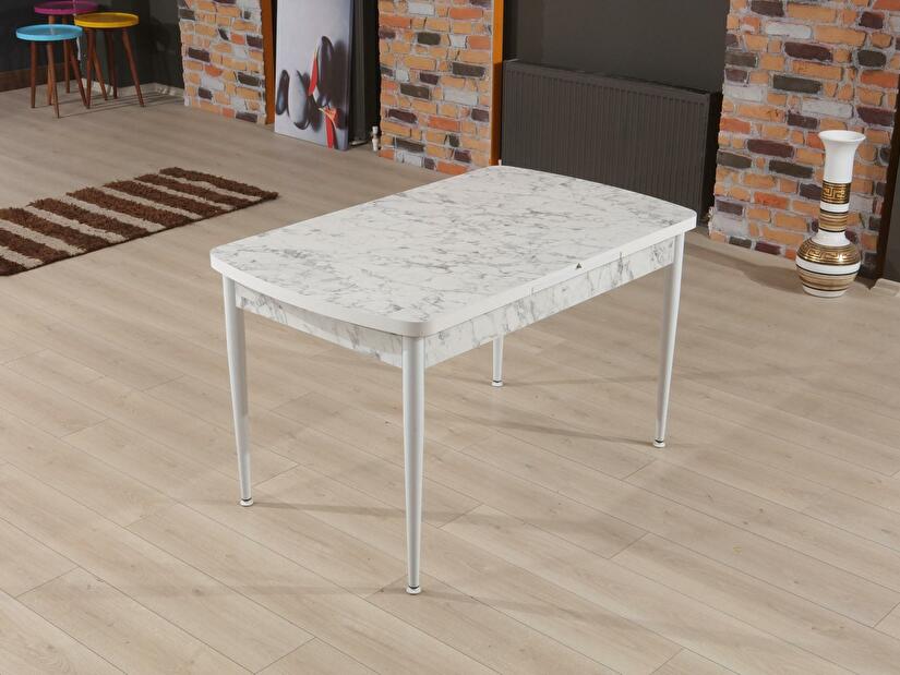 Jedálenský stôl Vopami (biela + sivá) (pre 4-6 osôb)
