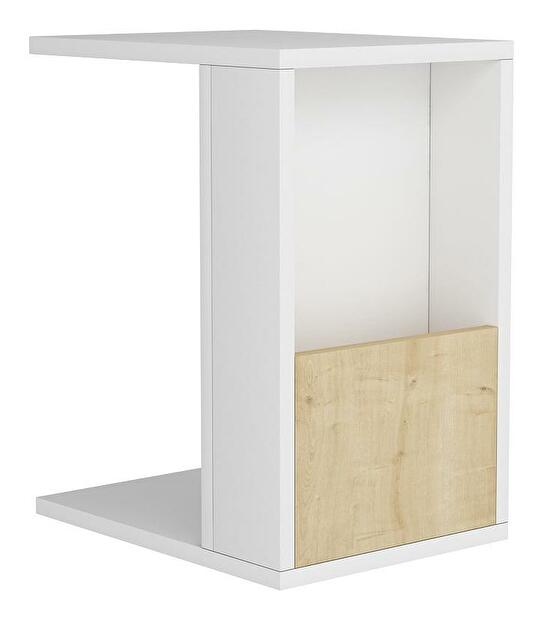 Príručný stolík Konemo 1 (dub zafírový + biela)
