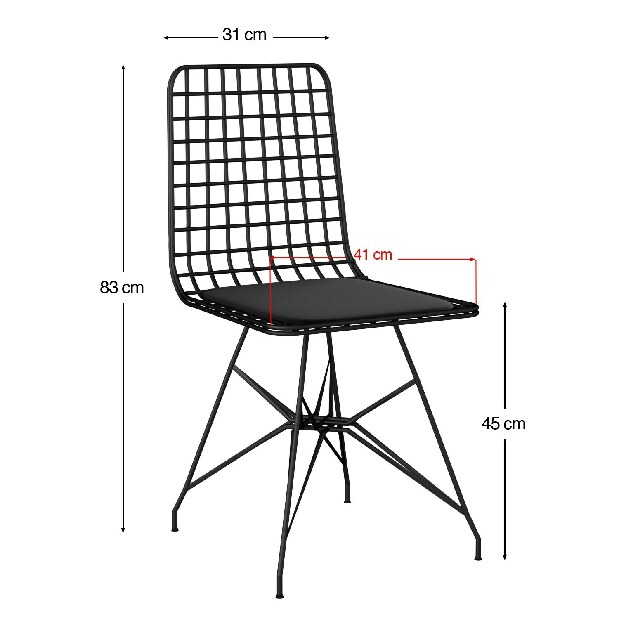Jedálenská stolička Gigi (čierna) *výpredaj