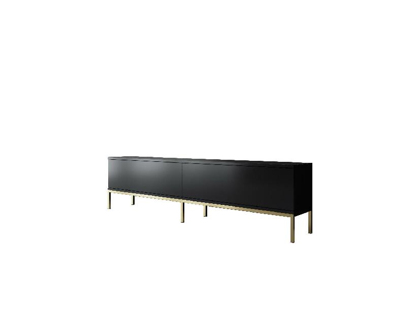 TV stolík/skrinka Vibubi 2 (čierna + zlatá) 