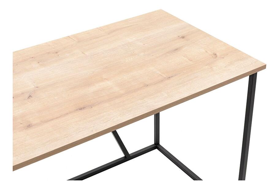 Písací stôl Nidupe 6 (dub zafírový + čierna) 