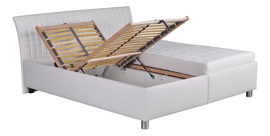 Manželská posteľ 180 cm Blanár Vinco (béžová + vzor Gary 8) (s roštom)