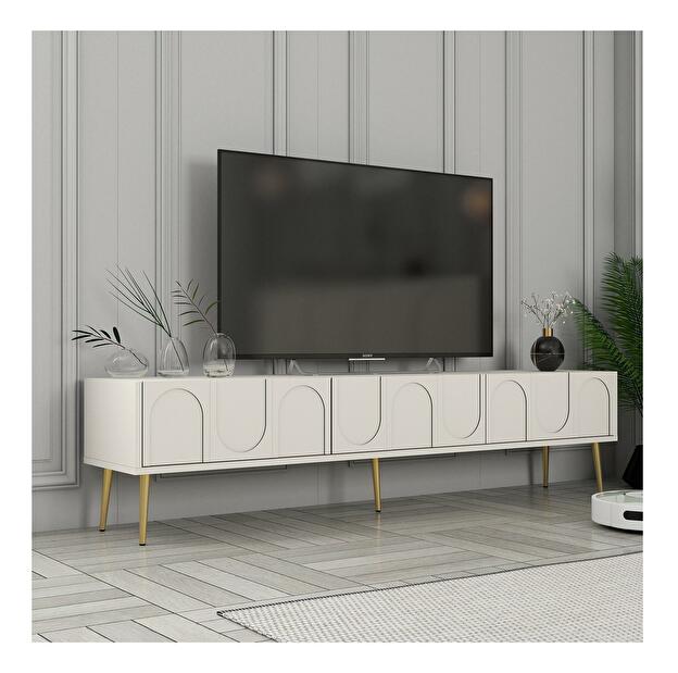 TV stolík/skrinka Bipemu 3 (krémová + zlatá) 