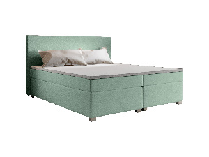 Manželská posteľ Boxspring 160 cm Simon Comfort (mätová) (s matracom, bez úložného priestoru)