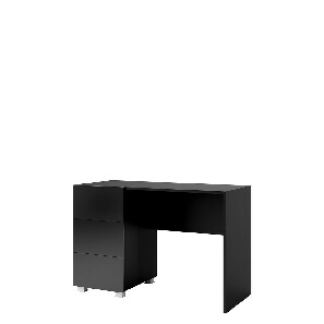 Písací stôl Brenali BR08 (čierna + čierny lesk)