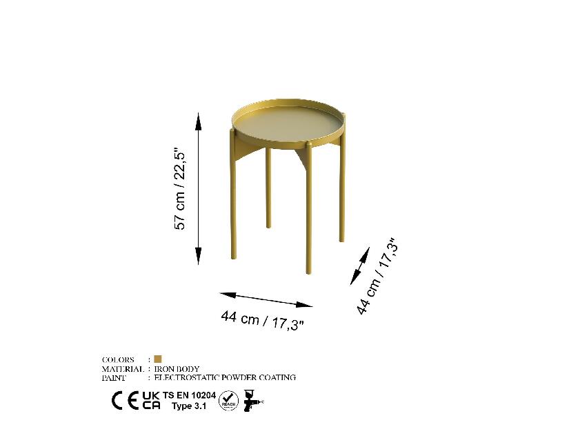 Konferenčný stolík Museli 5 (zlatá) 