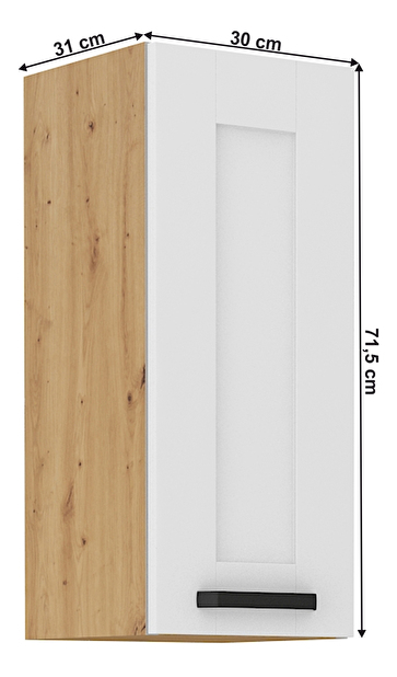 Horná skrinka Lesana 2 (biela + dub artisan) 30 G-72 1F 