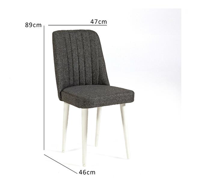 Jedálenská stolička Nidupo 4 (biela + antracit) 