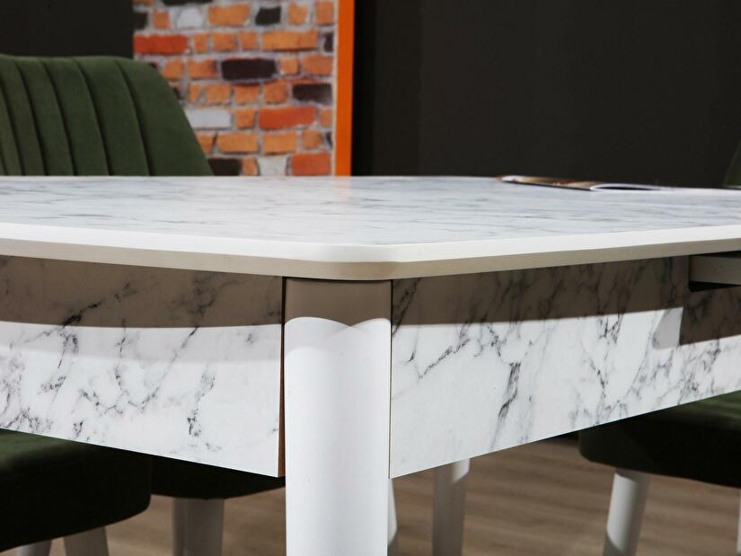 Jedálenský stôl Matubo (biela + sivá) (pre 4 osoby)