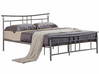 Manželská posteľ 160 cm Daija 160 (matná strieborná) (s roštom)