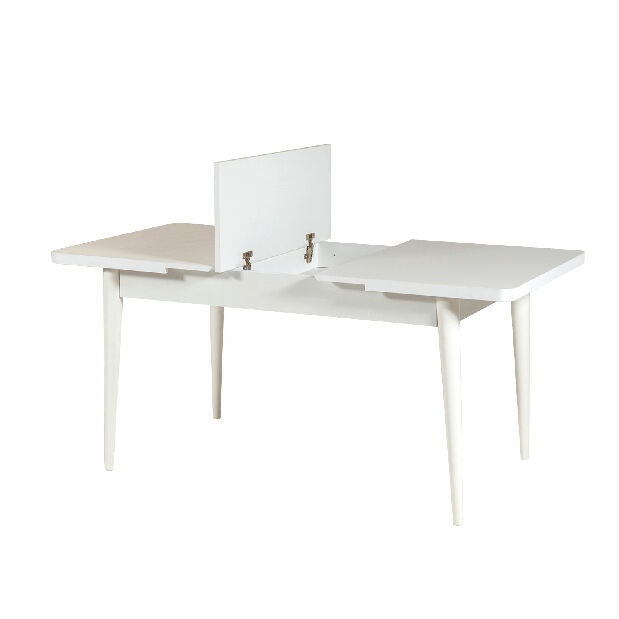 Rozkladací jedálenský stôl s 2 stoličkami a 2 lavicami Vlasta (biela + antracit)