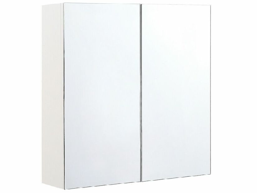 Kúpeľňová skrinka Navza (biela + strieborná)