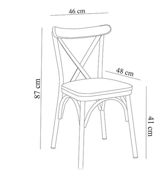 Jedálenská stolička Duvasa 1 (biela + borovica atlantická) 