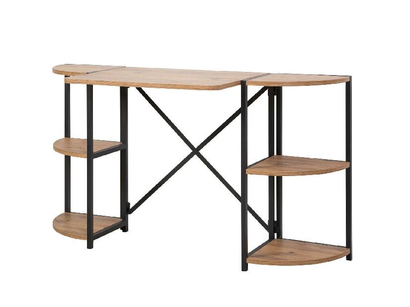 Písací stôl Kusime (borovica atlantická + čierna) 