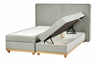 Manželská posteľ 180 cm Despina (sivá) (s roštom a matracom) (s úl. priestorom)