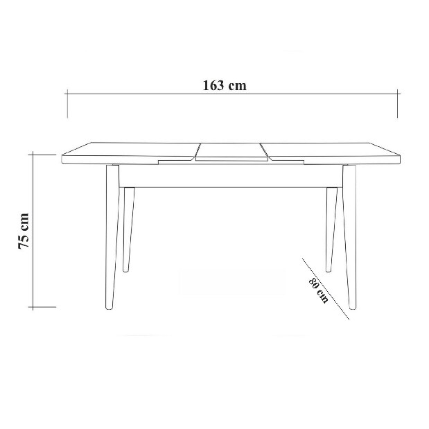 Rozkladací jedálenský stôl s 2 stoličkami a 2 lavicami Vlasta (biela + tmavomodrá)