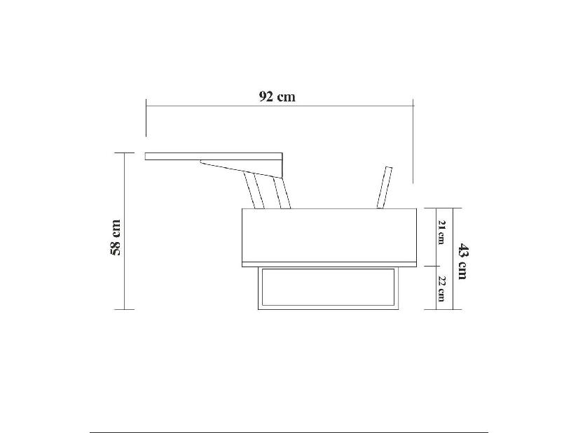 Súprava nábytku do obývačky Ponake 1 (orech + čierna) 